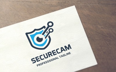Шаблон логотипа Secure Cam
