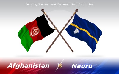 Afghanistan kontra Nauru två länder flaggor - Illustration