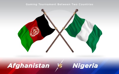 Afghanistan kontra Nigeria två länder flaggor - Illustration