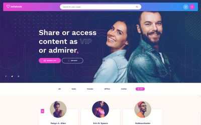 Motyw WordPress Datebook - Dating and Content Sharing Network #157398
