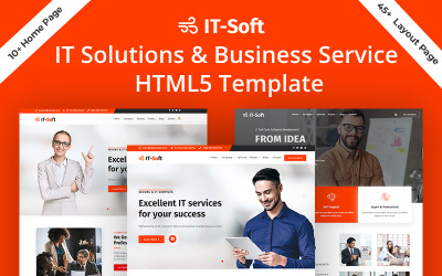 Responsive Itsoft IT Solution & Business Service HTML5 Web Sitesi #157393