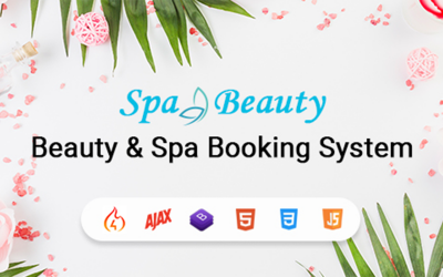 Spa- en schoonheidssalon Afspraakboekingssysteem App-sjabloon