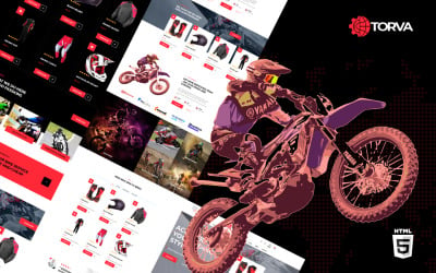 Szablon strony internetowej sklepu i akcesoriów Trova Sports Motor Bike