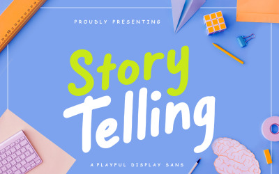 Carattere divertente che racconta storie