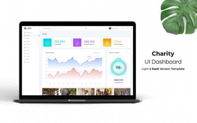 Charity Admin Dashboard UI Elements