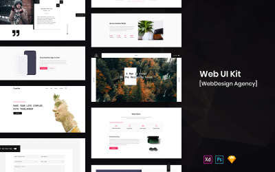 WebDesign Agency webes felhasználói felület-készlet