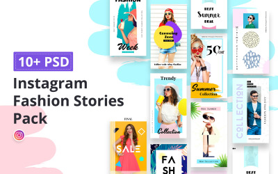 Instagram Fashion Stories közösségi média sablon