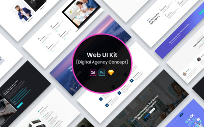 Kit d&amp;#39;interface utilisateur Web pour agence numérique
