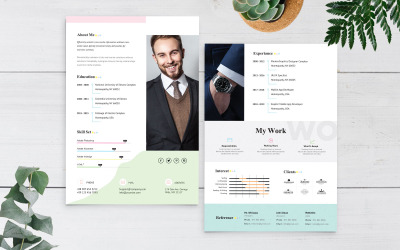 Modello di curriculum di CV per designer grafico