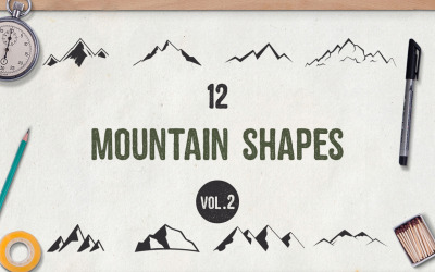 Mountain Shapes SVG Bundle Vol2 - Imagen vectorial