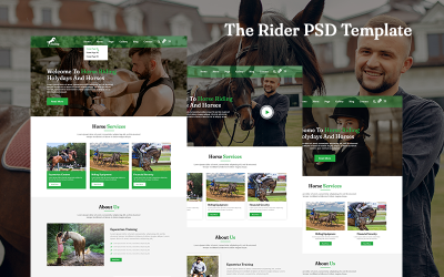 骑马网站PSD模板