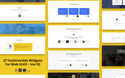 37 виджетов отзывов для Web UI Kit Ver