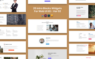 Web UI Kit Ver-02 için 25 Giriş Blok Widget&amp;#39;ı