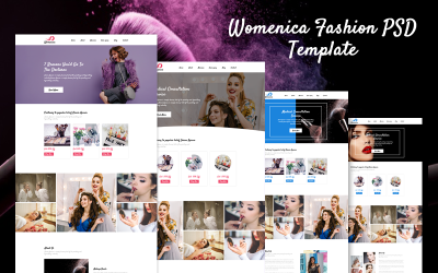 Womenica - Modello PSD della pagina di destinazione della moda