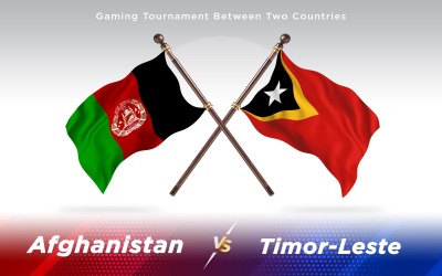 Afghanistan kontra Östtimors två länder flaggor - Illustration