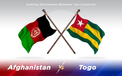 Afghanistan kontra Togo två länder flaggor - Illustration