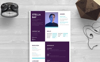 CV Plantilla de currículum vitae de Adobe inDesign