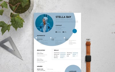 Modelo de currículo inDesign CV