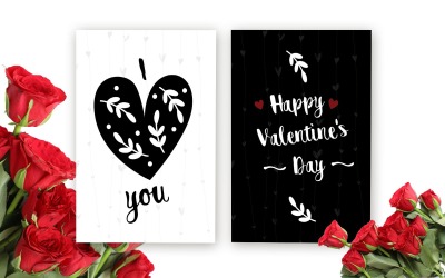 Valentin-napi üdvözlőlap - Vállalati-azonosság sablon