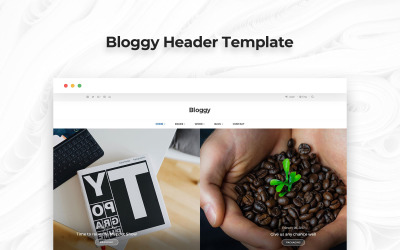 Bloggy Header PSD-mall