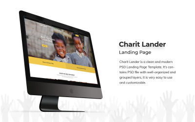 Charity Landing Page PSD-Vorlage