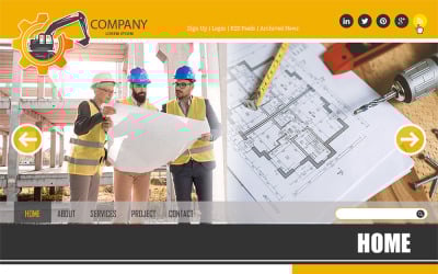 Construcción - Construcción y edificación PSD Plantilla web PSD