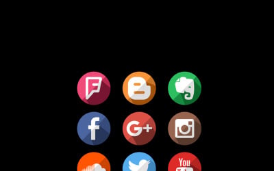 Zestaw 50 ikon Social Media Pro