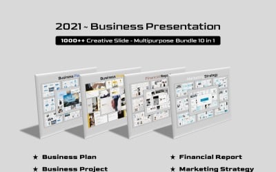 Business Bundle 10 in 1 PowerPoint template