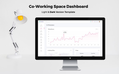 Co Working Admin Dashboard UI-Elemente