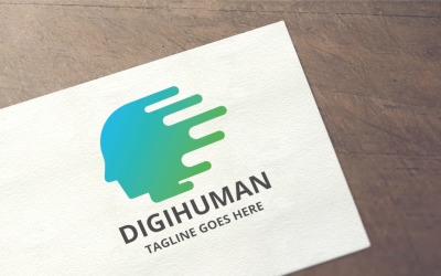 Digital mänsklig logotyp mall