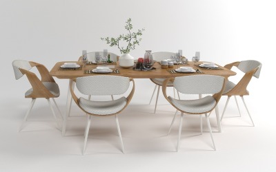 Dining Furniture Set 1504 3D Model #157906