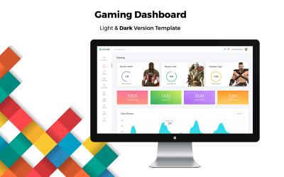 Elemente der Benutzeroberfläche des Gaming Admin Dashboards