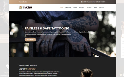 Responsive Inkira - Tattoo Studio Web Sitesi #157940