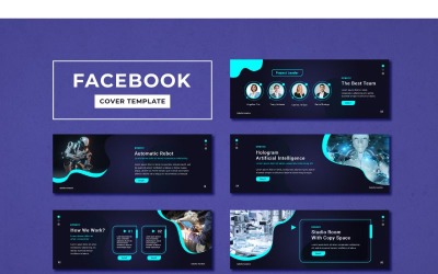 Facebook Cover Moderne Technologie Social Media Vorlage