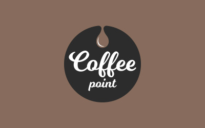 Kaffeetropfen-Vektor. Logo-Vorlage