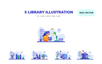 Läs bok 1 - illustration