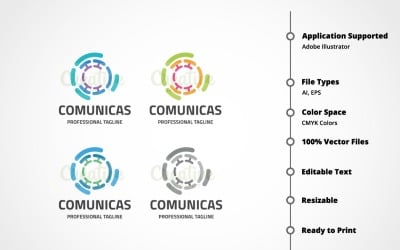 Letter C - Communication Network Logo Template