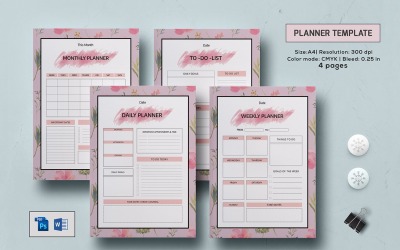 Planificador mensual y diario imprimible