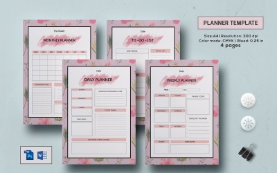 Tisknutelný denní, měsíční plánovač