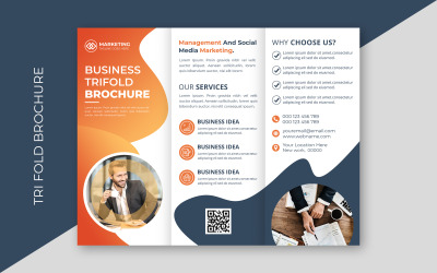 Business Trifold Brochure Theme - Mall för företagsidentitet