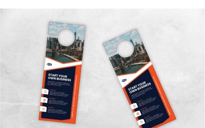 Door Hanger Start Business - Corporate Identity Template