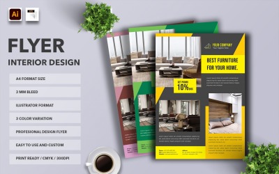 Interior Design Flyer - Vorlage für Corporate Identity