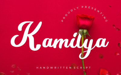 Kamilya handgeschreven cursief lettertype