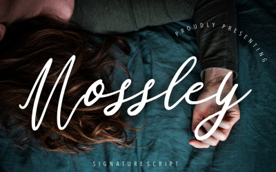 Mossley handtekening cursief lettertype