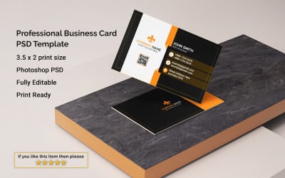 Professional - Classic Business Card PSD - Corporate Identity Template