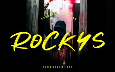 Rockys Handbrush Font