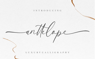 Carattere calligrafico di lusso Anttelope