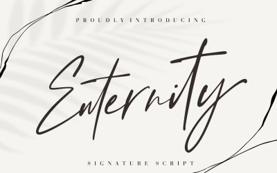 Carattere corsivo della firma di Enternity