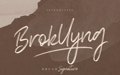 Carattere della firma del pennello Brokllyng