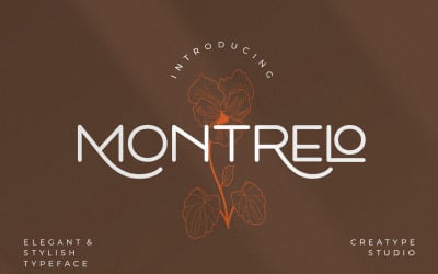Carattere Montrelo Elegant Sans Serif